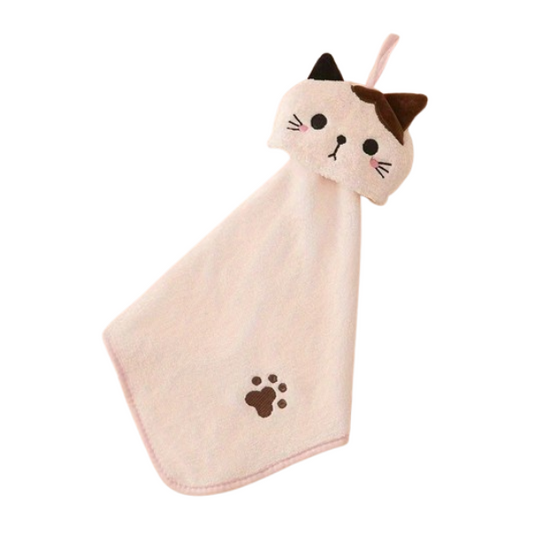 Handdoek kat Roze “Kattenkoppie”