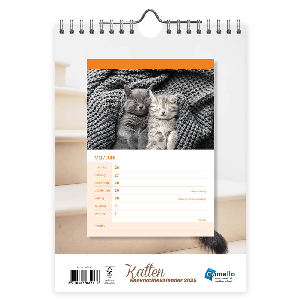 Katten WEEKnotitie kalender 2025