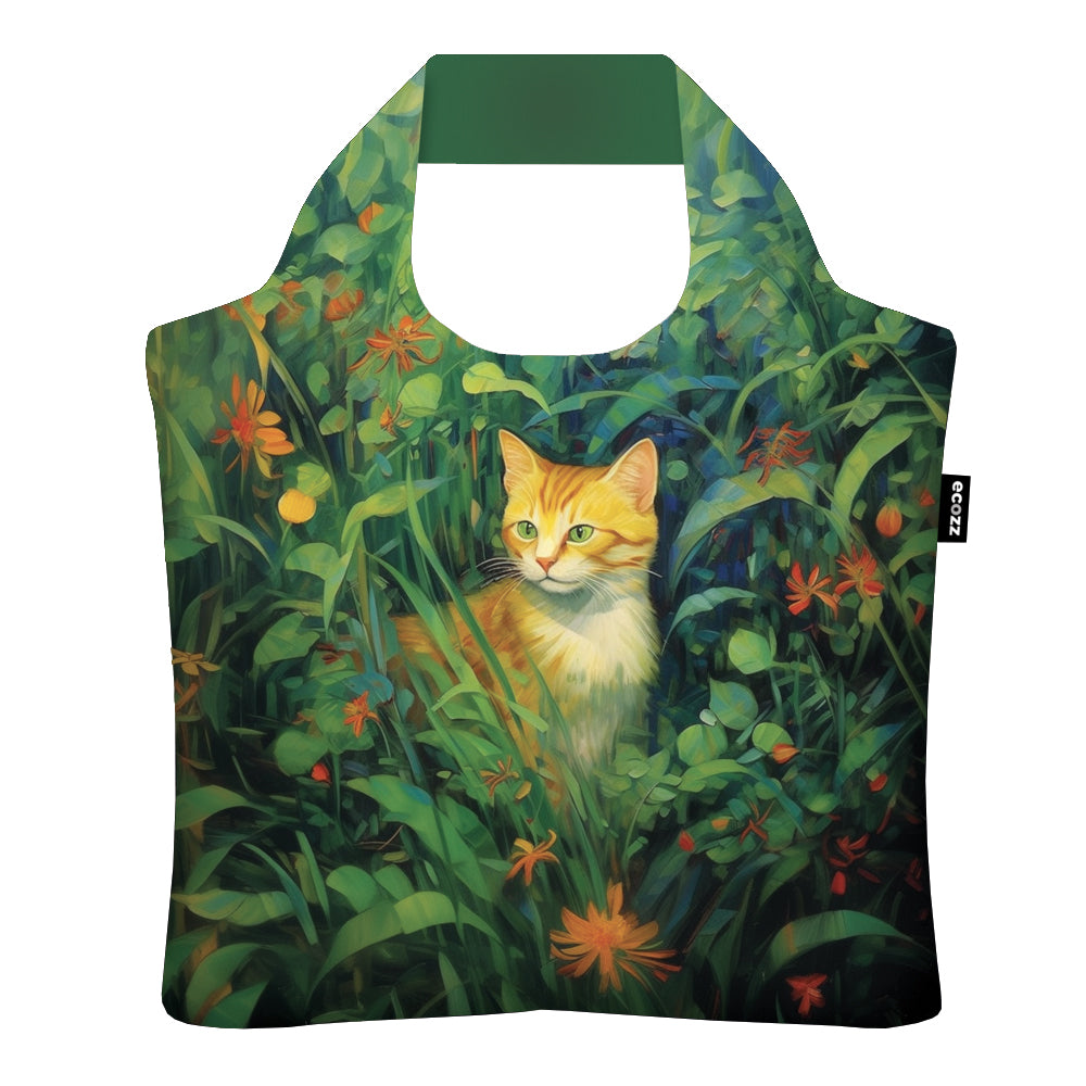 Katten eco boodschappentas "Cat in the garden"