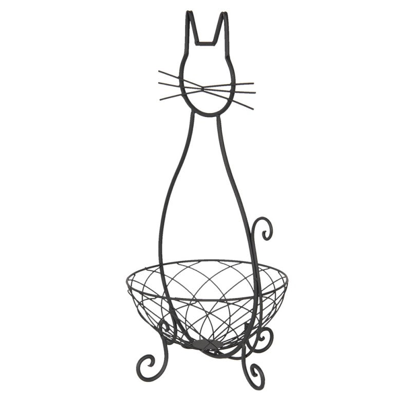 The Happy Cat Shop | Decoratie schaal kat - Donkerbruin