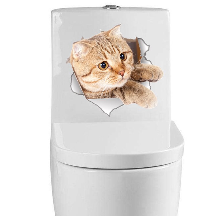 The Happy Cat Shop | Katten stickers 3D 😻 Katten sticker 3D rode kat - Purrrfect red